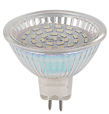 купить Распродажа Лампы Светодиодные MR 16 SMD, Лампа светодиодная 30 SMD, 210 Лм, 120°, " De Fran ", 2700K