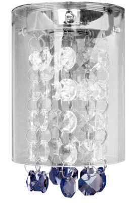 купить Распродажа светильники Галогенные FT 876 bbk, Светильник " De Fran " "Фигурный" "Подвеска", хром + дымчатые кристаллы в стекле