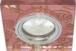 купить Распродажа светильники Светодиодные FT 895, Светильник " De Fran " под светодиодную лампу и с торцевой светодиодной подсветкой, хром + золотой узор