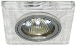 купить Светильники светодиодные декоративные FT 898, Светильник " De Fran " под светодиодную лампу и с торцевой светодиодной подсветкой, хром + белый узор