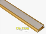 купить Алюминиевый профиль для Ленты K262-2AMG, Профиль встраиваемый  д/LED лент 2835/5050/СОВ и др.<=10мм, +PC матовый + заглушки + крепеж-4, Золото