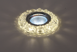 купить Светильники светодиодные декоративные FT 505 CHC, Светильник " De Fran " под светодиодную лампу и с торцевой светодиодной подсветкой, в2, хром / зеркальный + кристаллы