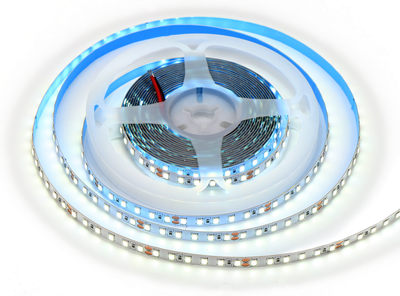 купить Светодиодная лента LS-019, Светодиодная лента 120smd/м, 1000Лм, 24В, 5м*8мм, ЦЕНА за 1 метр !, холодный белый свет 6500К