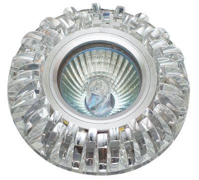 купить Светильники светодиодные декоративные FT 945 CHW, Светильник " De Fran " под светодиодную лампу и с торцевой светодиодной подсветкой 15SMD 3Вт 330Лм, хром зеркальный прозрачный + кристаллы 4000К