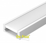 купить Алюминиевый профиль для Ленты K262-3AMWH, Профиль встраиваемый  д/LED лент 2835/5050/СОВ и др.<=10мм, +PC матовый + заглушки + крепеж-4, белый