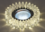 купить Светильники светодиодные декоративные FT 506 CHC, Светильник " De Fran " под светодиодную лампу и с торцевой светодиодной подсветкой, хром / зеркальный + кристаллы