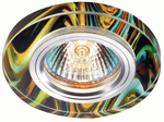 купить Светильники галогенные, точечные со стеклом FT 765, Светильник " De Fran ", неповоротный, хром + красочный микс