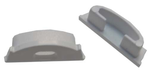 купить Алюминиевый профиль для Ленты PZ291k, Заглушка для профиля , комплект : с отверстием + глухая, PC серебристый