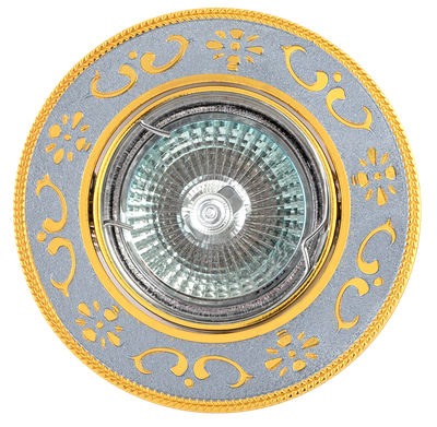 купить Светильники галогенные, точечные FT 183 CHG, Светильник " De Fran " "Поворотный в центре", хром + золото